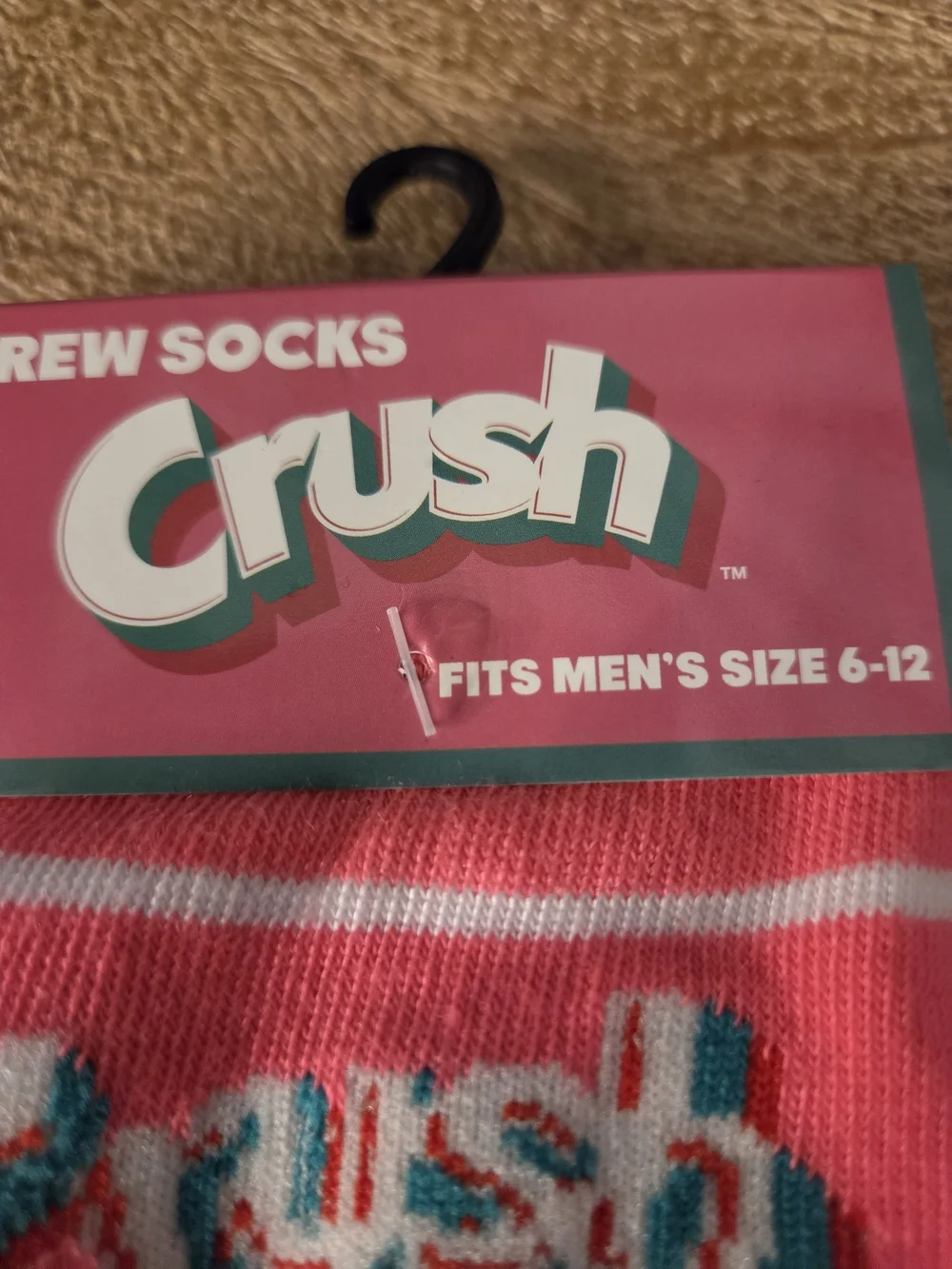Strawberry Pink Crew Socks